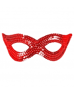 Masque Loup à Sequin Rouge: L'Éclat des Fêtes 2