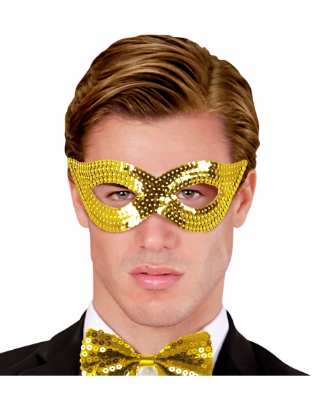 Masque Loup à Sequin Doré : Brillez en Toute Occasion