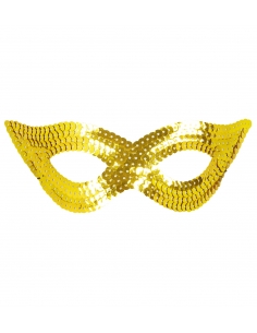 Masque Loup à Sequin Doré : Brillez en Toute Occasion 2