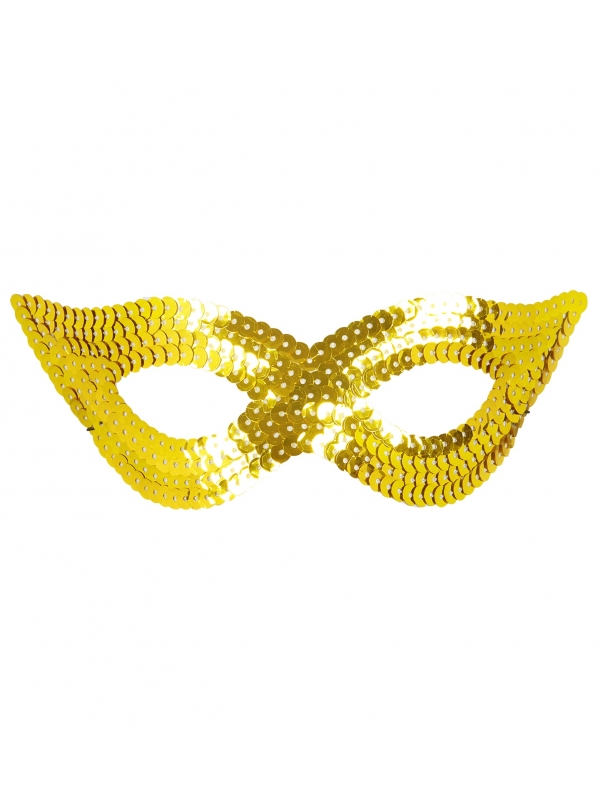 Masque Loup à Sequin Doré : Brillez en Toute Occasion