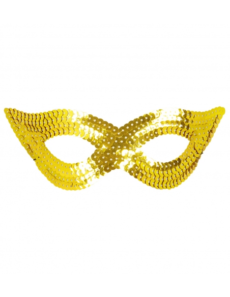 Masque Loup à Sequin Doré : Brillez en Toute Occasion