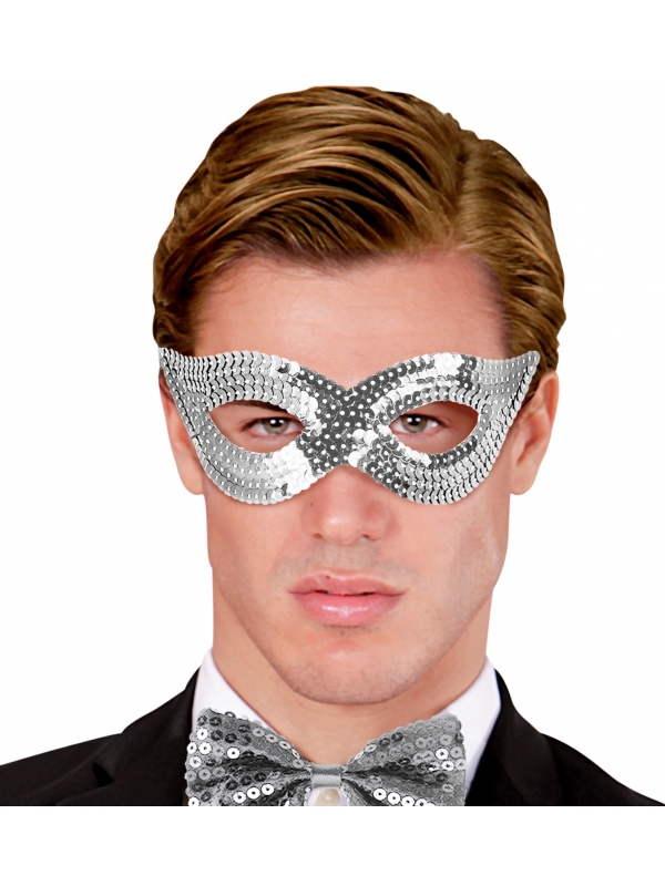 Masque Loup à Sequin Argenté : L'élégance mystérieuse en lot de 12