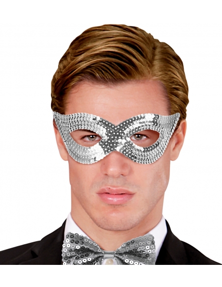 Masque Loup à Sequin Argenté : L'élégance mystérieuse en lot de 12