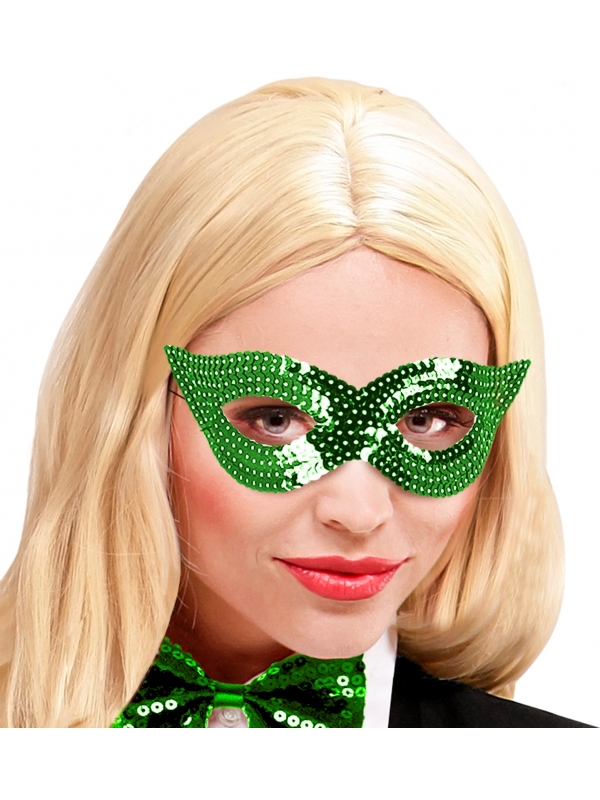 Masque Loup Sequin Vert : L'accessoire indispensable pour briller en soirée