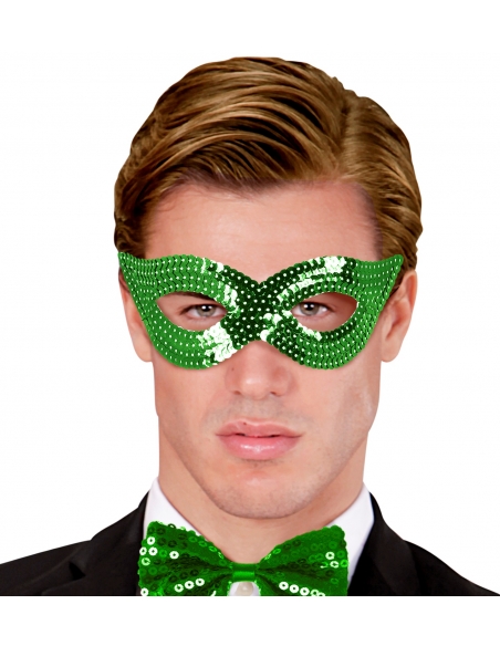 Masque Loup Sequin Vert : L'accessoire indispensable pour briller en soirée