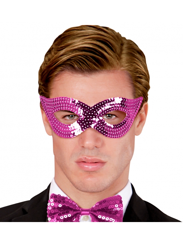 Masque loup à sequin rose : le choix glamour pour vos soirées
