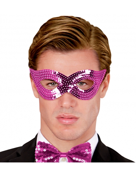 Masque loup à sequin rose : le choix glamour pour vos soirées
