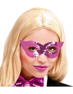 Masque loup à sequin rose : le choix glamour pour vos soirées