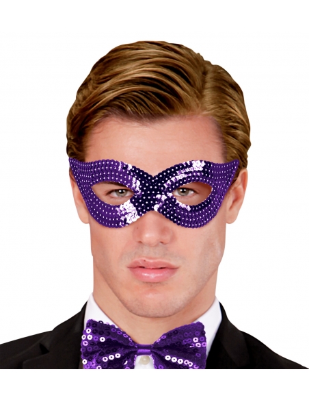 Masque Loup à Sequin Violet : La Touche Élégante de Vos Soirées