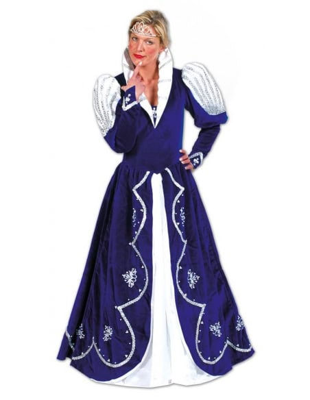 Costume Reine Renaissance Deluxe - Polyester Haute Qualité - Tailles 40/42 & 44/46