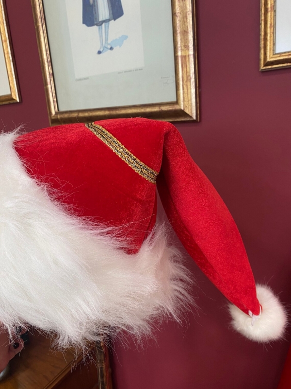Costume Père Noël qualité professionnelle avec gilet vert