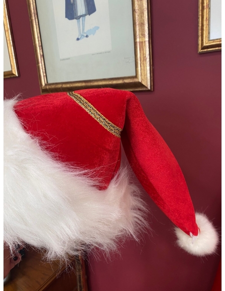 Costume Père Noël qualité professionnelle avec gilet vert