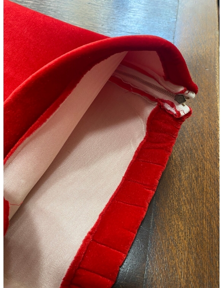 Costume Père Noël qualité professionnelle avec gilet vert