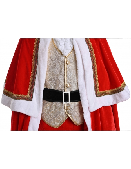 Costume Père Noël pour professionnel rouge et doré