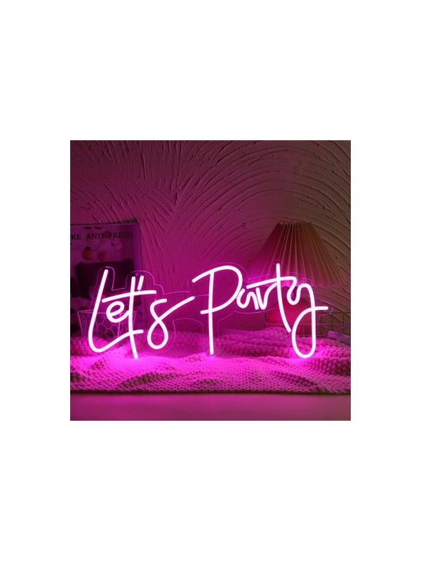 Lumière Néon "LET'S PARTY" - L'élément incontournable pour vos soirées