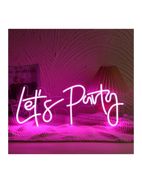 Lumière Néon "LET'S PARTY" - L'élément incontournable pour vos soirées