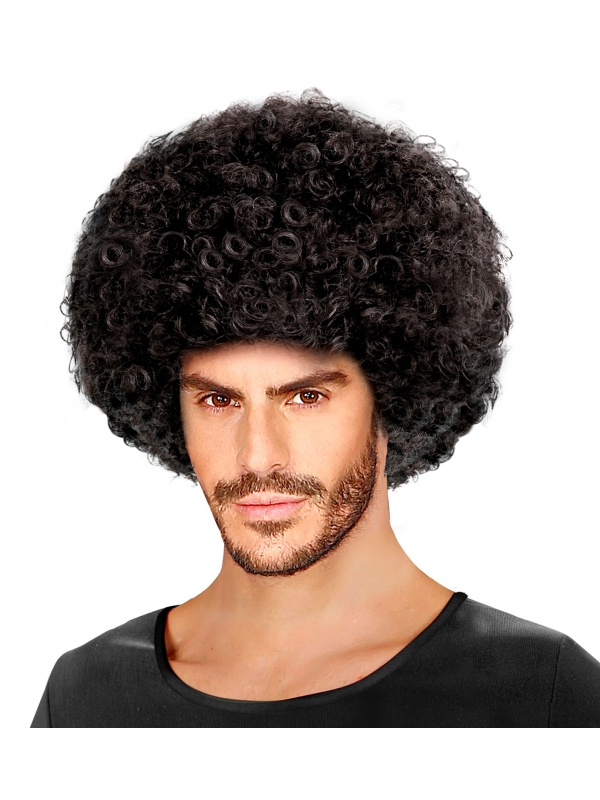 Perruque Afro Noire Tendance – Style Rétro pour Soirées Déguisées