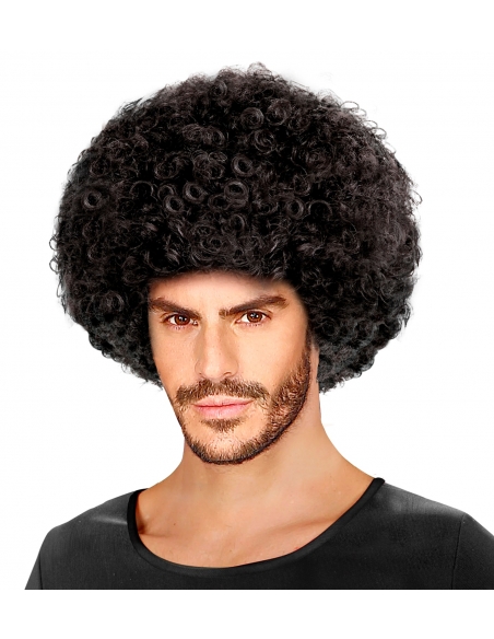 Perruque Afro Noire Tendance – Style Rétro pour Soirées Déguisées