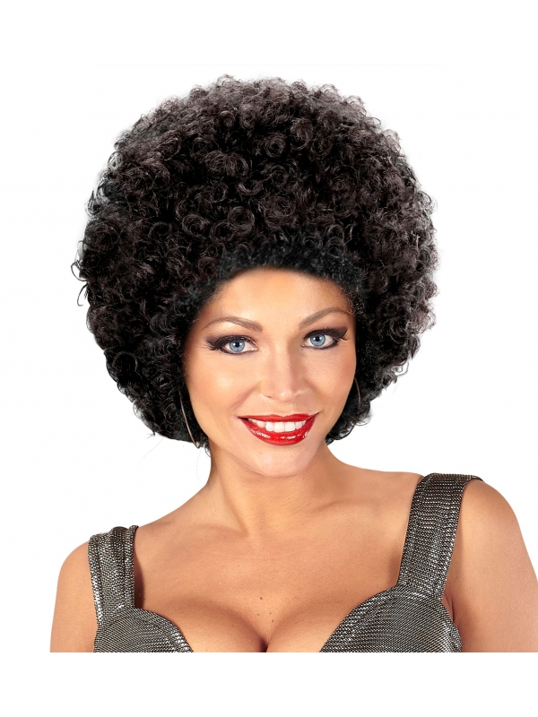 Perruque Afro Noire Tendance – Style Rétro pour Soirées Déguisées