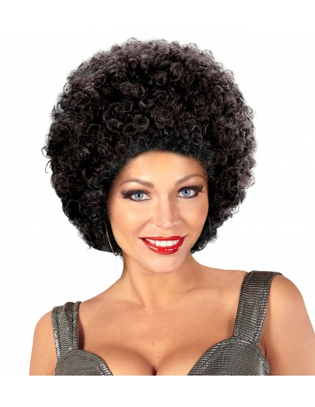 Perruque Afro Noire Tendance – Style Rétro pour Soirées Déguisées