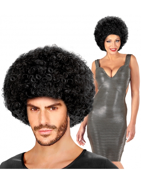 Perruque Afro Noire Tendance – Style Rétro pour Soirées Déguisées