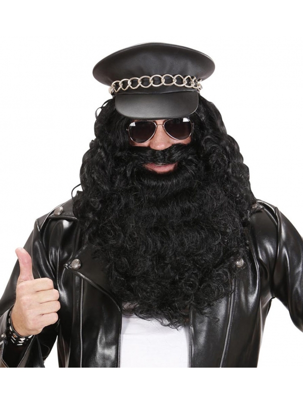 Barbe de Déguisement Noire Longue et Touffue – Transformez-vous en un Instant