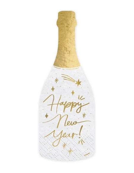 Serviettes de table en forme de champagne, Lot de 20