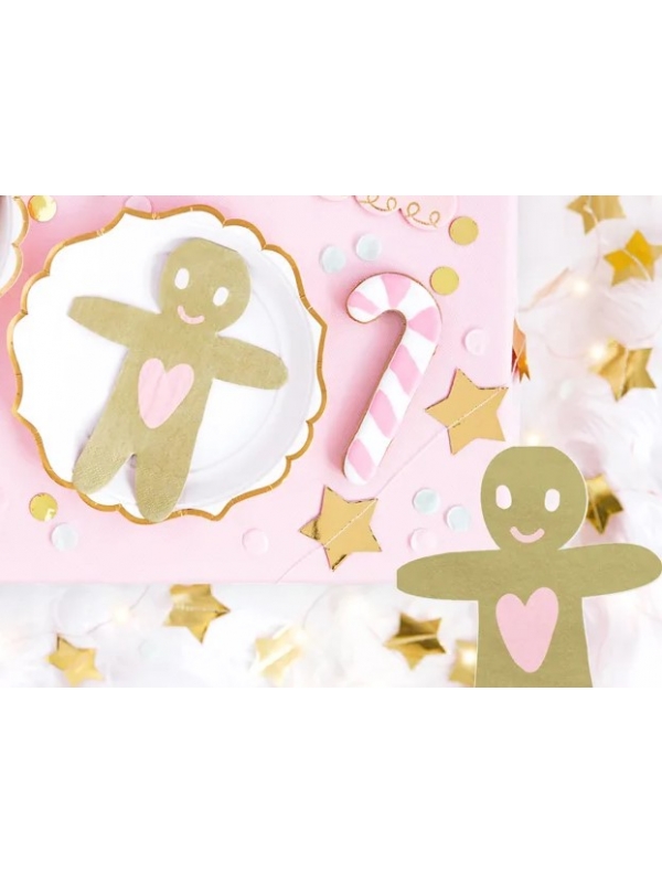 Serviettes Gingerbread Man, Lot de 20 pièces, Noël