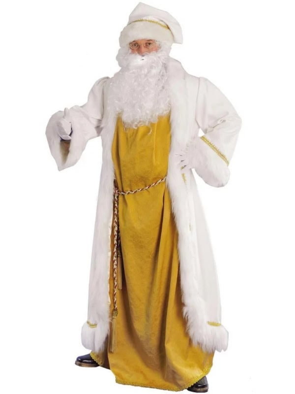 Un monde féérique de Noël avec le Costume de Père Noël Blanc de Luxe