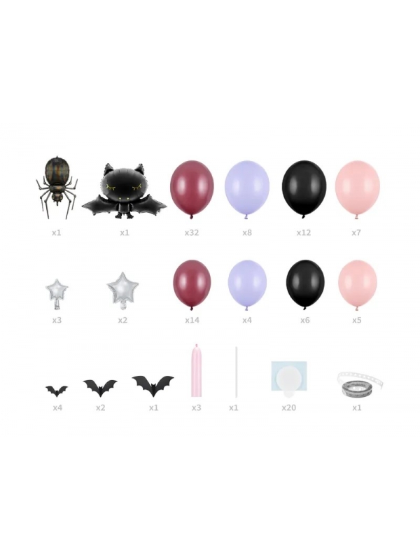 Guirlande de Ballons pour Halloween : Un Mélange Festif de Couleurs et de Fun !