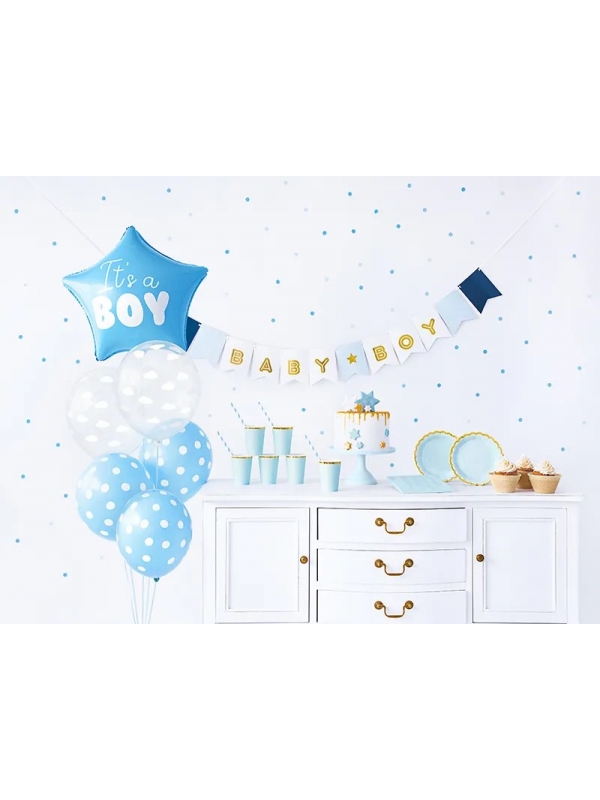 Kit décoration Baby Shower bleu pour Garçon 49 pc.