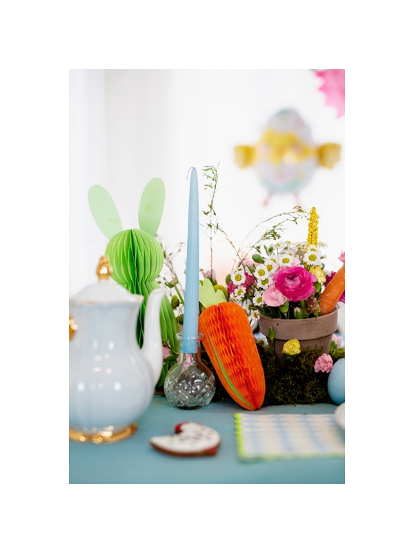 Décoration de Lapin de Pâques en Nid d'Abeille Vert de 30 cm : L'Élément Incontournable pour Votre Fête Pascale