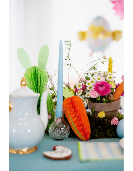 Décoration de Lapin de Pâques en Nid d'Abeille Vert de 30 cm : L'Élément Incontournable pour Votre Fête Pascale