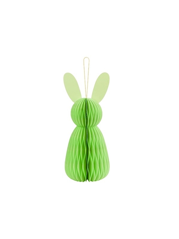 Décoration de Lapin de Pâques en Nid d'Abeille Vert de 30 cm : L'Élément Incontournable pour Votre Fête Pascale