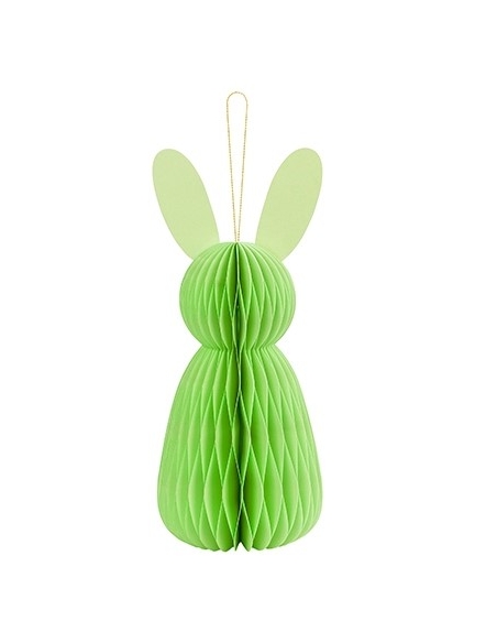 Décoration de Lapin de Pâques en Nid d'Abeille Vert de 30 cm : L'Élément Incontournable pour Votre Fête Pascale