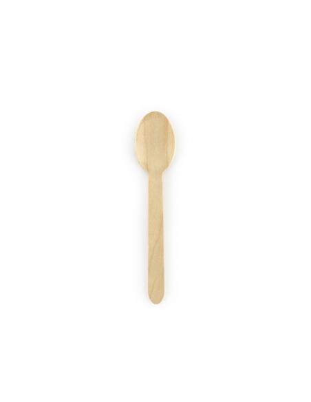 Cuillères en Bois, 16 cm - Écologiques et Pratiques pour Toutes Occasions (100 pc.)