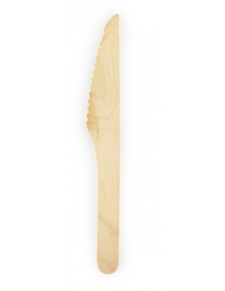Couteaux en Bois, 16,5 cm - Écologiques et Polyvalents (100 pc.)