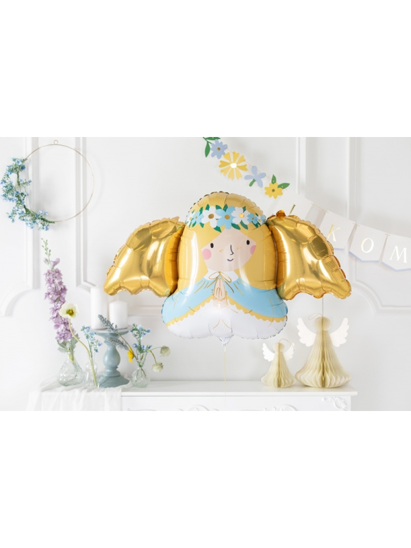 Ballon en Aluminium Ange - Décoration Céleste pour Vos Fêtes - 103x58 cm