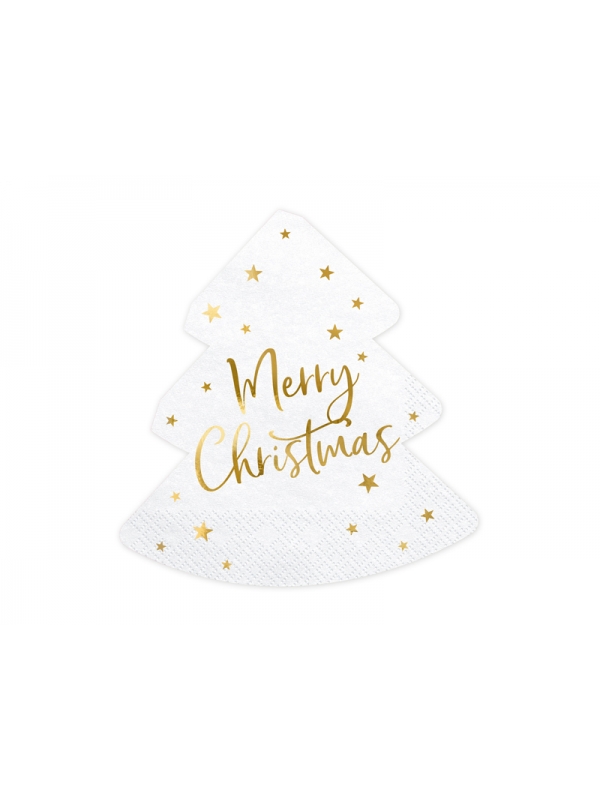 Serviettes de table Sapin de Noël, 16x16,5cm (1 pqt. / 20 pc.)