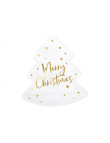 Serviettes de table Sapin de Noël, 16x16,5cm (1 pqt. / 20 pc.)