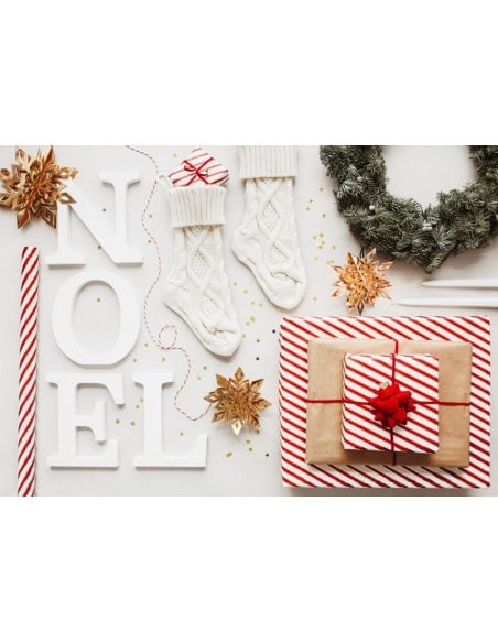 Lettre O en Bois Blanche - Personnalisez Votre Décoration de Noël 19.5x20.5cm