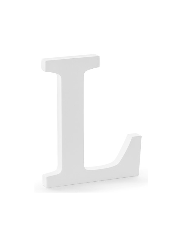 Lettre L en Bois Blanche - Personnalisez Votre Décoration de Noël