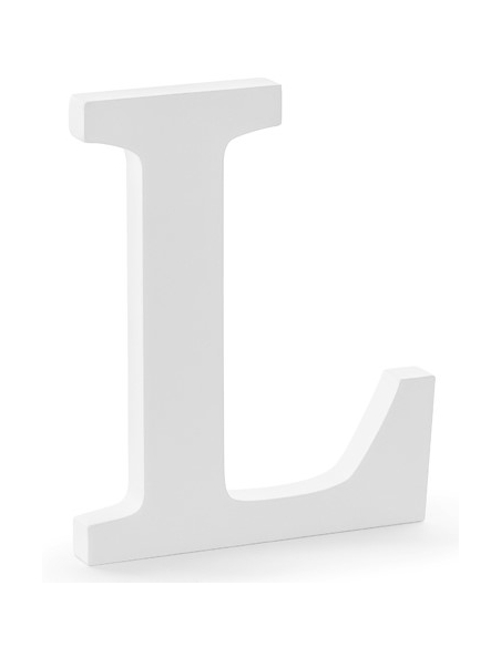 Lettre L en Bois Blanche - Personnalisez Votre Décoration de Noël
