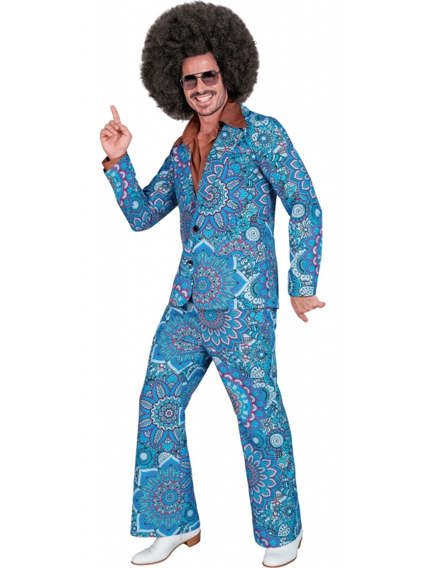 Costume vintage homme Bleu Années 70 du S au XXL