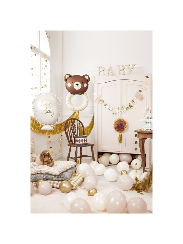 Ballon en aluminium Hochet Ourse, 61x88 cm, Décoration Baby Shower