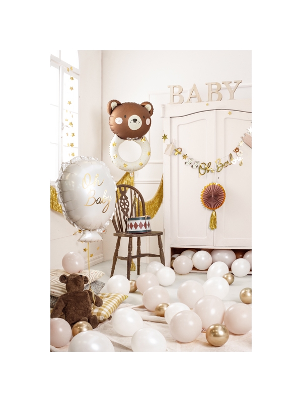 Ballon en aluminium Hochet Ourse, 61x88 cm, Décoration Baby Shower