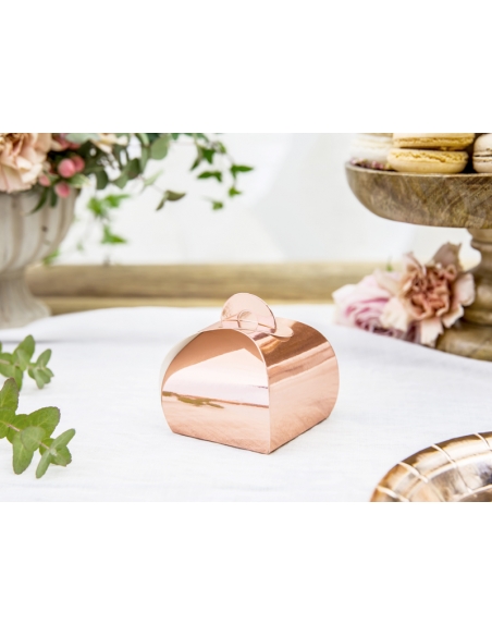Sublimez Votre Fête avec les Boîtes à Dragées Rose Gold (lot de 10)