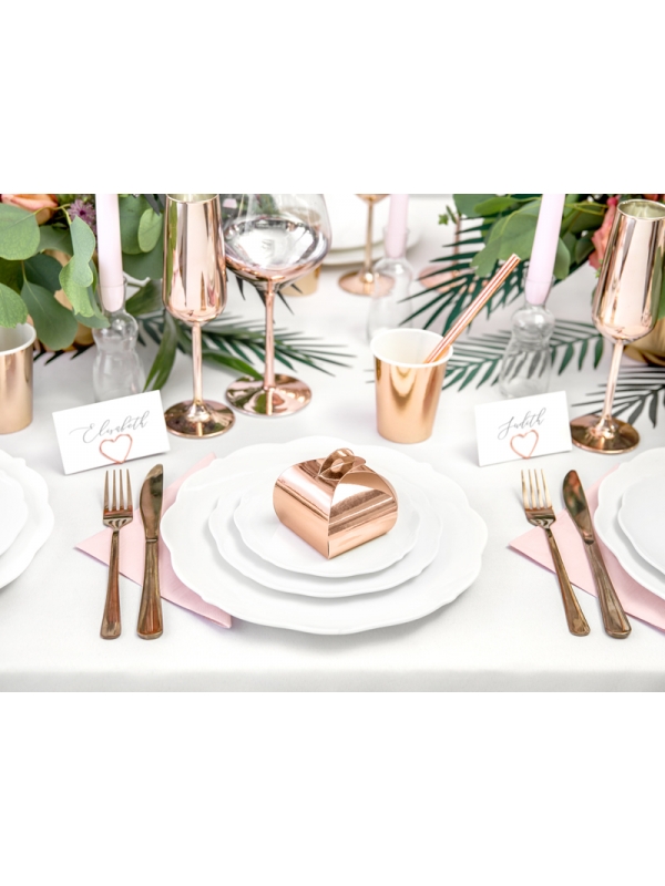 Sublimez Votre Fête avec les Boîtes à Dragées Rose Gold (lot de 10)