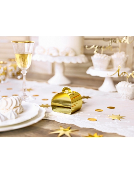 10 Boîtes à Dragées Dorées : Éclat et Raffinement pour vos fêtes