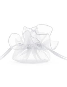 Sachets Dragées en Organza Blancs de 25cm - Élégance Pure Mariage et fêtes